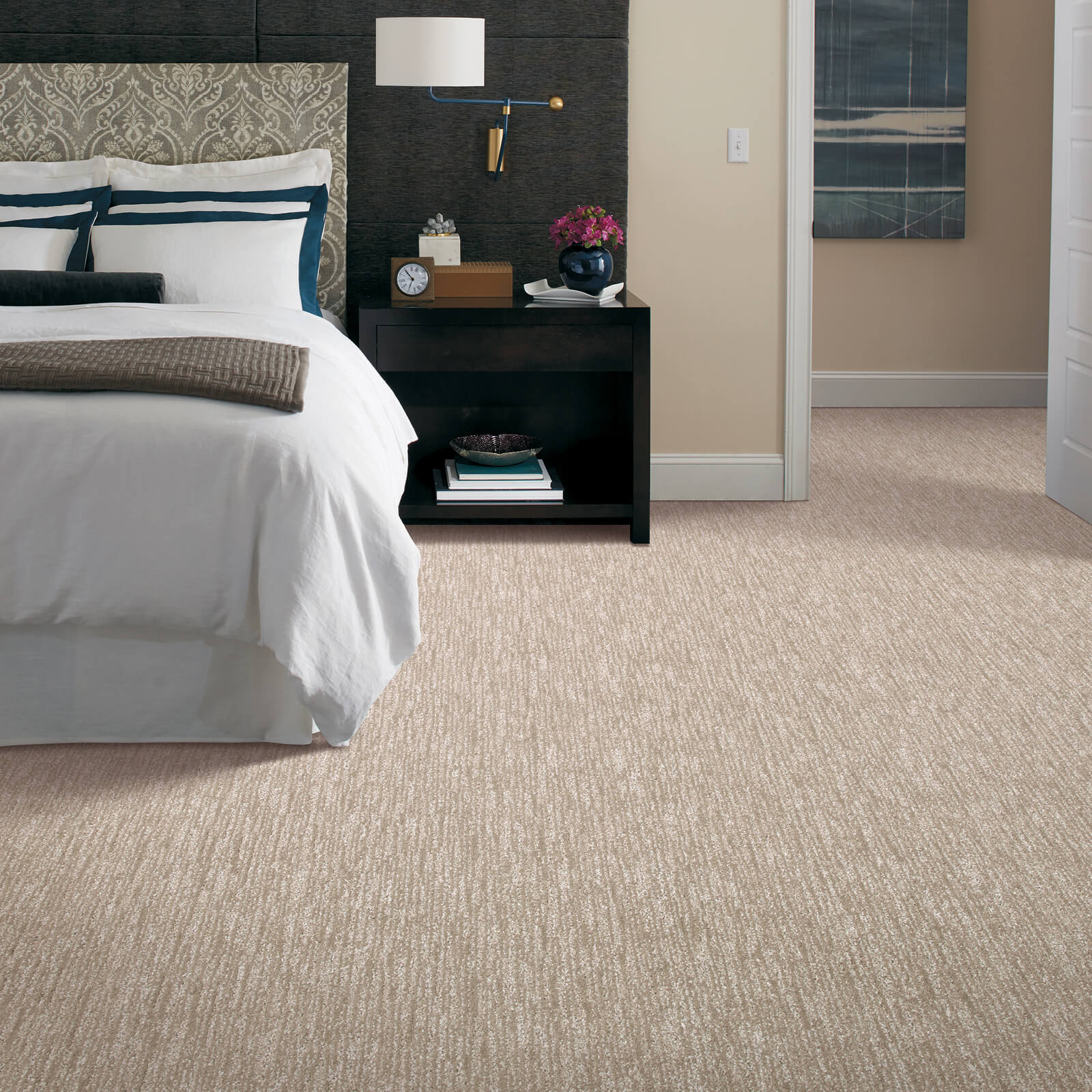 New carpet in bedroom | Gilman Floors