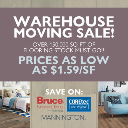 Warehouse Moving Sale | Gilman Floors